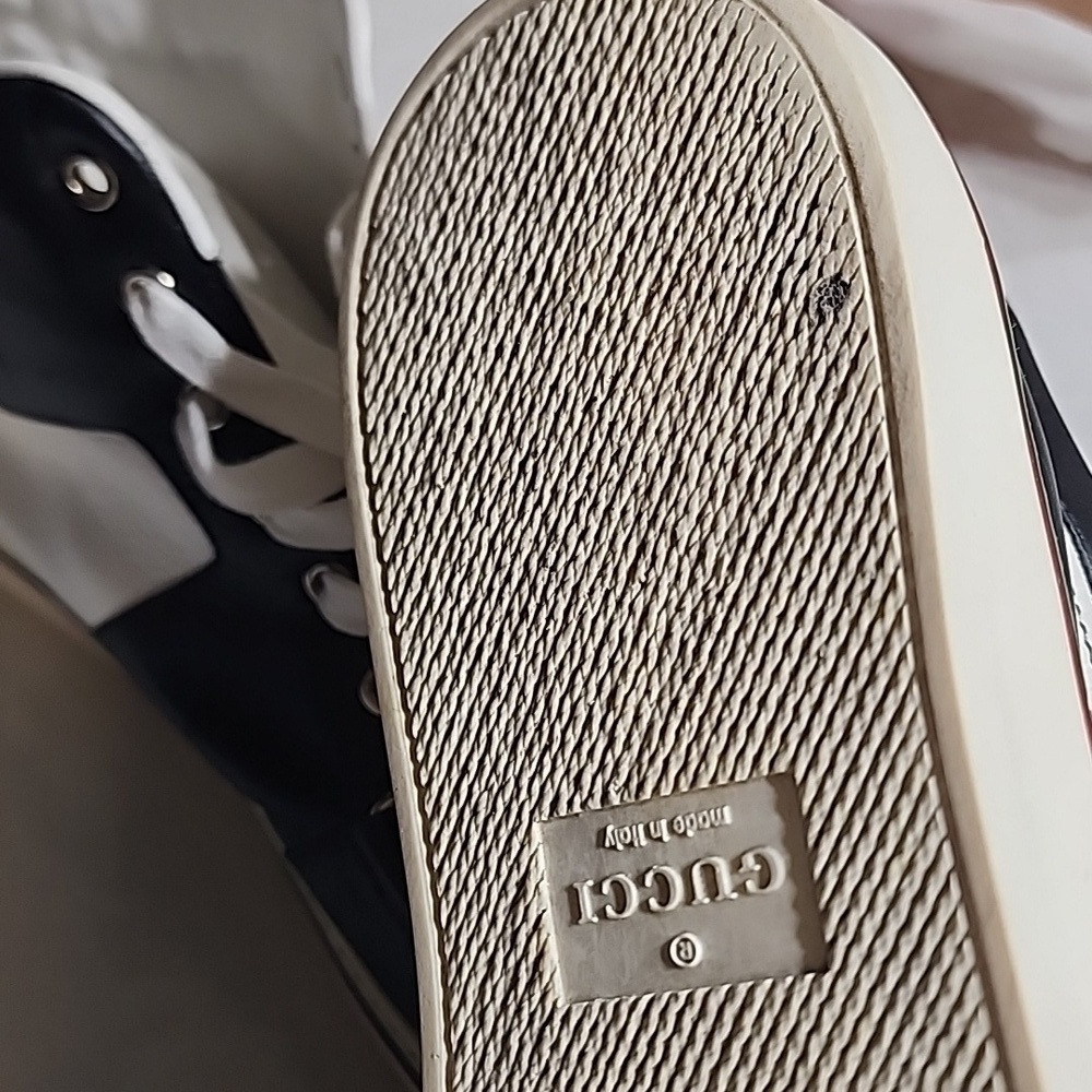 Gucci Men's Monochrome High-Top Sneakers - Picture 4 of 9